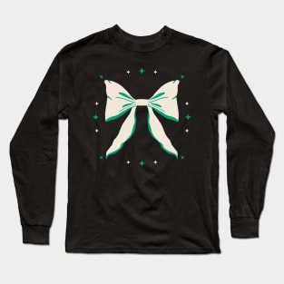 Pretty bow - green and orange Long Sleeve T-Shirt